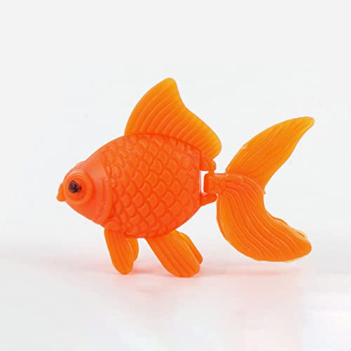 POPETPOP Dining Table Decor 50Pcs Artificial Goldfish Ornament Mini Fish Model Moving Floating Fake Ocean Animal Figurines for Aquarium Tank Decorations Net Decorative