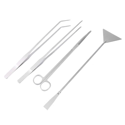 Totority 1set Aquascaping Tools Kit for Aquariums Includes Scissors Tweezers and Spatula for Planting and Maintaining Tanks