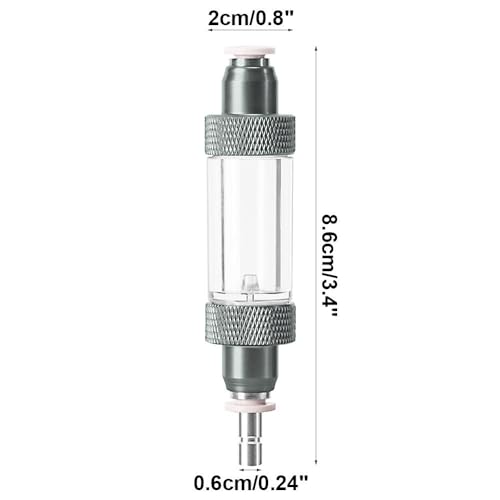 MiOYOOW Aquarium CO2 Bubbler Counter, Non-Return Fish Tank CO2 Check Valve Carbon Dioxide Addition System for Water Plants