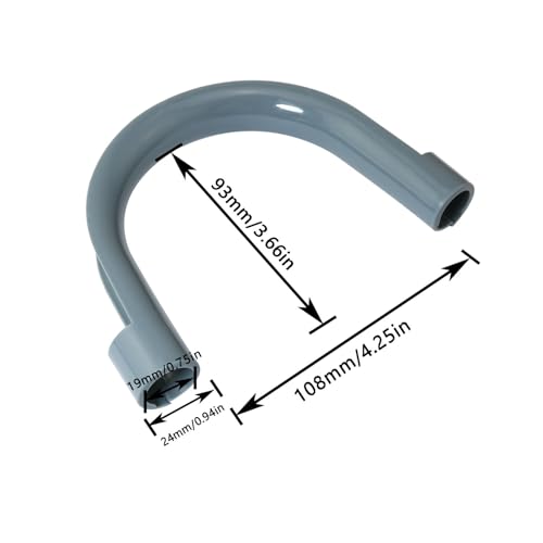 2PCS U-Shaped Drain Pipe Hooks Washing Machine Hose Bracket with Hanging Holes Gray 14x12mm Plastic Sink Drain Accessories Aquarium Drain Hose Attachments