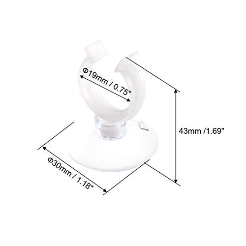 uxcell Aquarium Suction Cup Clips Airline Tube Holders Clamps for Fish Tank Clear 19mm 20Pcs - size: 19mm