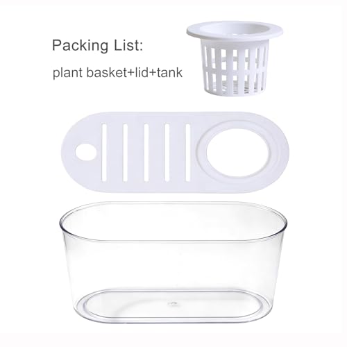 1.2 Gallon Betta Fish Tank, Desktop Aquarium with Lid & Plant Basket, Shatterproof Plastic Fish Bowl for Home Office Dorm Decor
