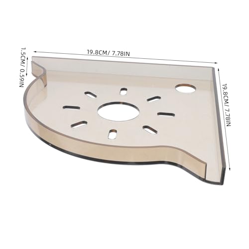 Triangle Aquarium Corner Stand Space-saving Organizer for Fish Food and Supplies Multifunctional Desktop Divider for Aquariums Transparent Design for Efficient Storage - color: Light Brown