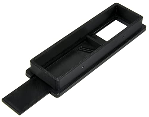 Aquameta Aquarium Feed Hole Cover for Fluval Flex 15 Gallon/57L - Secure Escape & Intrusion Prevention - Easy Slide Mechanism - PETG Material - Black