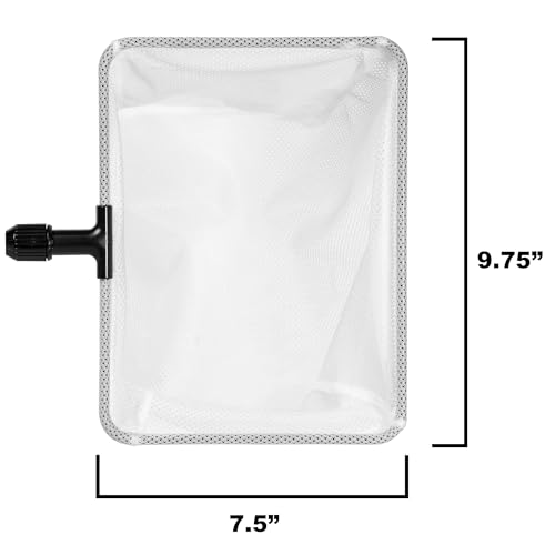 UNEAK - Aquarium Fish Net with Extendable 22"-33" Handle, Telescopic Fish Tank Nets, Fine Mesh Net for Fish and Shrimp Catching, Ponds, Creeks, and Aquariums - size: Large Net