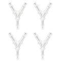 Aquarium Air Pump Connectors, 4 Pcs Y-Shaped Aquarium Air Valve Plastic Barb Equal Y Tee Hose Pipe Connectors Anti-Shedding Fish Tank Adapters Splitter
