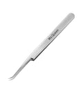 Ms.Queen Eyelash Extension Tweezers,Professional Curved Pointed Isolation Tweezers for Classic Individual Volume Mink Lash Extensions