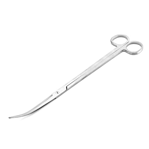 PartyKindom 2pcs Stainless Steel Curved Tip Scissors Aquatic Plant Trimmer Aquarium Scissors for Plant Cutting Aquascaping Tools for Fish Tank