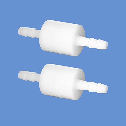 Quickun 5/32" One Way Inline Check Valve, Non Return Hose Barb, Ozone Resistance Plastic Valve for Fuel Oil Water Gas Pump Air, 2 Pcs - size: 5/32 inch