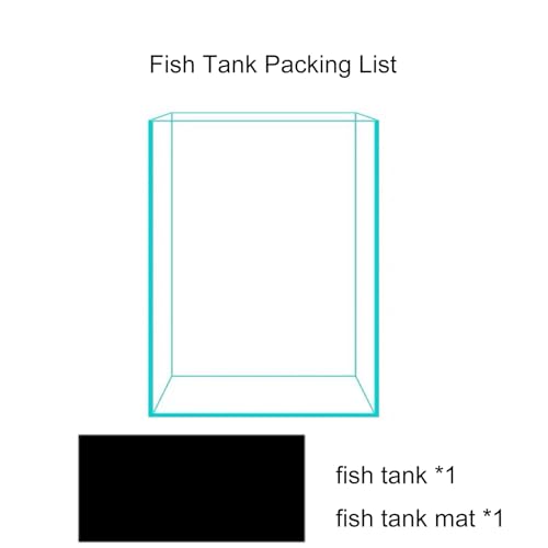 2 Gallon Glass Fish Tank, Easy to Maintain Small Aquarium for Betta/Snails/Shrimp and Aquatic Planting.