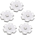 5Pcs 3W 490nm Green 3535 SMD High Brightness Power LED Chip with Aluminum Plate 20mm Star LED PCB Base Heat Sink for DIY Lighting Fixtures(60deg,Green 490nm-492.5nm,DC 3.2-3.6V,700mA) - color: Green490-495nm