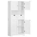 TEENFON 57.8" H Tall Bathroom Storage Cabinet with 4 Doors & 2 Adjustable Shelves, Freestanding Bathroom Cabinet with 2 Drawers, Kitchen Cabinets & Pantry, Cupboard for Kitchen, Dining Room, White - color: White 2 Drawers
