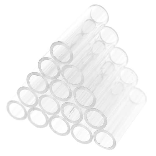 Shrimp Breeding Tube - Transparent Acrylic Crystal Shelter, Aquarium Hideaway Habitat, Fish Tank Refuge | Shrimp Cave Breeding House for Small fishss Aquatic Pets - color: 15 Tubes