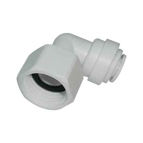 MALIDA 10pcs Elbow 5/16" OD Tube x 1/2"Female Thread Adapter Tube Push to Connect Fittings for Reverse Osmosis RO water filter System Faucet Adapter. - style: 1/2" female elbow