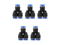10mm OD Y splitter Push to connect Fittings,push to connect air fittings, air line push connectors (5 Pcs) - size: 0.394", style: Y spliter Union