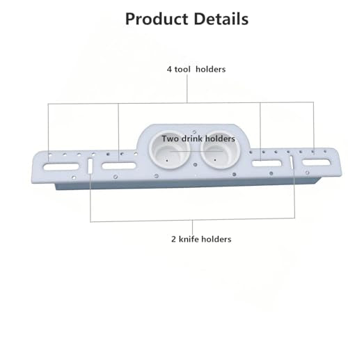 Marine Double Drink Cup Holder, Fishing Tool Holder, Plastic Holder for Knives and Lures