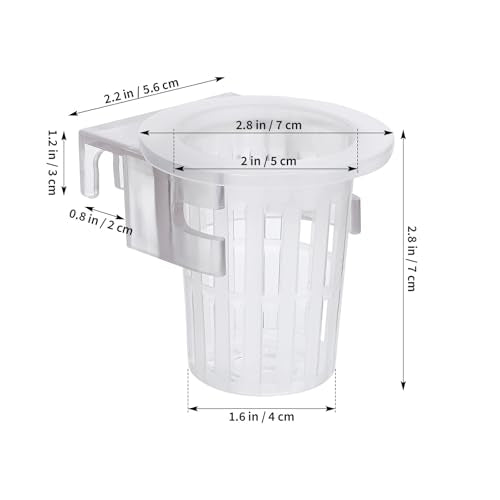 Hanging Aquarium Plant Holder Cup with Suction Cups 4-Pack Aquatic Plant Basket for Fish Hydroponic Planter for Aquatic Cultivation and Aquarium Decoration
