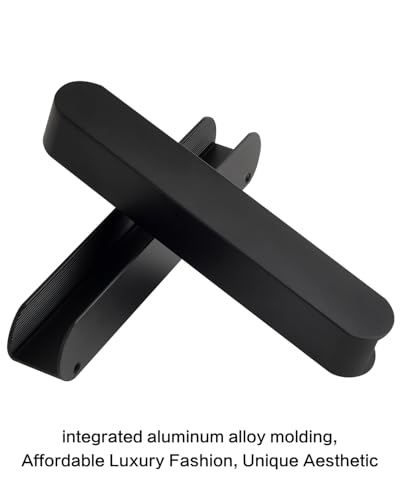 5 Pack Stick On Drawer Pulls 6 Inch Black Adhesive Handles for Kitchen Cabinets Dresser Handles Bathroom Vanity Pulls Furniture Aluminum Metal Handle - color: C-Matte Black, size: 6 Inch