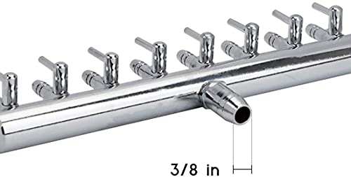 Aquarium Air Valve 8 Way Inline Manifold Air Flow Pump Tubing Splitter Lever Control Valve