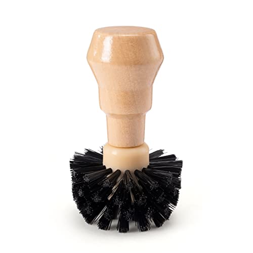 Coffee Portafilter Basket Cleaning Brush, Stiff Bristles and Wood Handle Coffee Accessories, Coffee Filter Brush Fits for 54mm/58mm Espresso Barista Machine Cleaning Tool