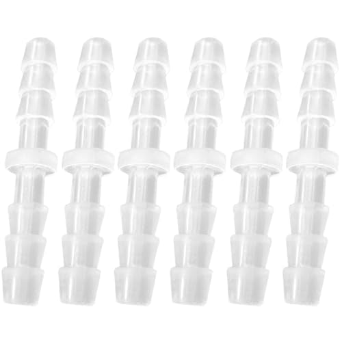 Plastic 3/16” hose ID Barb pipe connectors Joint Splicer Mender Adapter Union Boat Water Air Aquarium O2 Fuel (pack of 6) - size: 3/16 Inch, style: 6