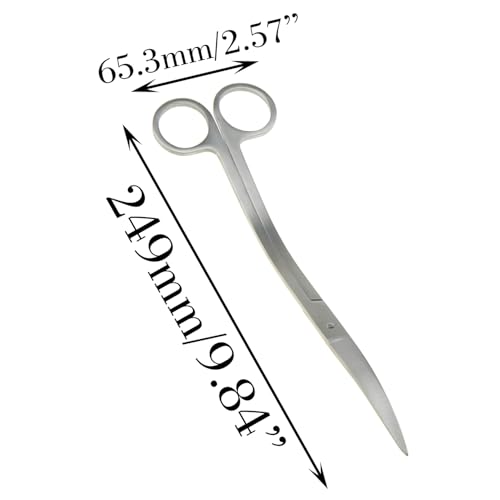 DGZZI 25cm Wave Scissors Stainless Steel Aquatic Weed Pruning Tool Fish Tank Aquarium Cleaning Flat Sand Shovel Algae Scraper Pet Supplies