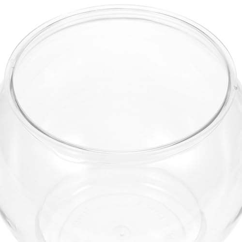 Desktop Fish Tank Globe Small Plastic Fish Bowl 3-Pack 5.90X5.90X5.11In Office Aquarium Household Decor - size: 15X15X13CM