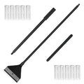 Algae Scraper for Glass Aquarium, Long Handle Fish Tank Algae Scraper with 10 Blades, Essential Aquarium Cleaning Tool. - size: 25.6 Inch