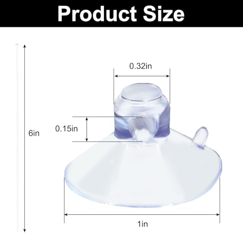 20 Pack 25mm Suction Cups, Transparent Aquarium Suction Cups 100 Pcs Adjustable Zip Ties, Utility Sucker Pad for Fish Tank Decoration/Moss Shrimp Nest - style: Suction Cups*20