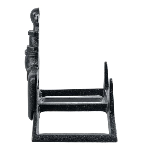 MyGift Brown Heavy Duty Cast Iron Outdoor Garden Hose Hanger Wall Mounted Water Hose Holder Reel with Vintage Scrollwork Design (Spigot Design) - style: Spigot Design