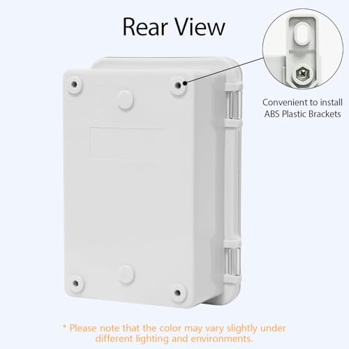 ABS Plastic Dustproof Waterproof IP65 Junction Box Hinged Shell Universal Electrical Project Enclosure Gray, with PC Transparent Clear Cover 5.9 x 3.9 x 2.8inch(150 x100 x70mm) - size: 5.9" x 3.9" x 2.8" (1pc)