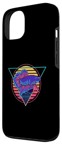 iPhone 13 Retro Betta Fish Futuristic Synthwave Vaporwave Aquarium Case