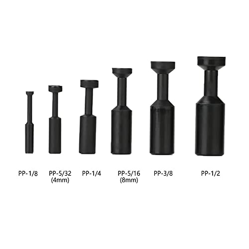 zjxed 36 Pcs Push-to-Connect Fittings, Cap Style Pneumatic Blanking Plugs, Fittings for 1/8 5/32 1/4 5/16 3/8 1/2 Inner Dia Tube