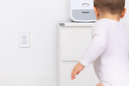 Ubbi Outlet Covers for Child Safety, Plug Protectors, Baby Proofing, Safe & Secure Electrical Plug Covers, White, 24 Count - size: One Size, style: White Outlet Covers