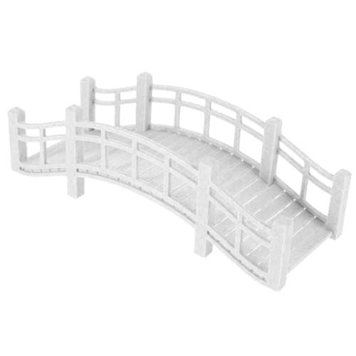 Abaodam Dollhouse Miniature Bridge Vintage Arch Bridge with Railings Micro Landscape Ornament for Bonsai and Terrarium Decor Outdoor Dollhouse Decor