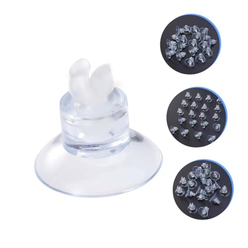 SHINEOFI 18pcs Aquarium Air Pump Airline Tube Holder Clips Rubber Suction Cups Fish Tank Hose Clamps for Aquatic Accessories