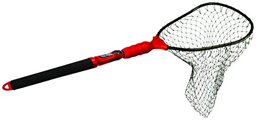 EGO S2 Slider Fishing Net Handle | Adjustable Extension Handle, Minimal Water Drag Design, Ergonomic Foam Grip for Landing Nets - size: 18" to 36" Handle, 17" x 19" Hoop, style: Nylon