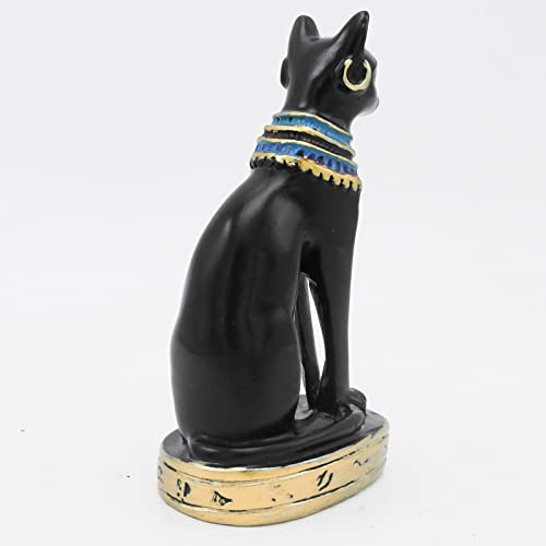 Egyptian Cat Bastet Fish Tank Decorations Aquarium Ancient Egypt Décor Sculpture Figurine Statue Reptile Turtle Lizard Spider Tanks Terrarium Ornament Black - color: Bastet Black Large