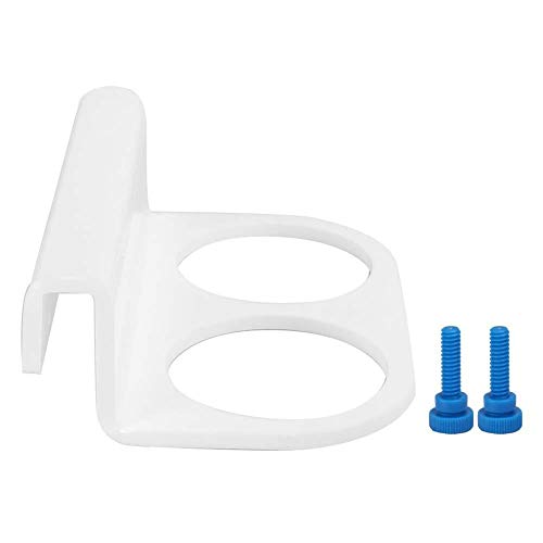 Pssopp Aquarium Filter Bag Bracket, Easy to Install Convenient Design Fish Double Hole Filter Socks Holder Acrylic Filter Bag Support (White)