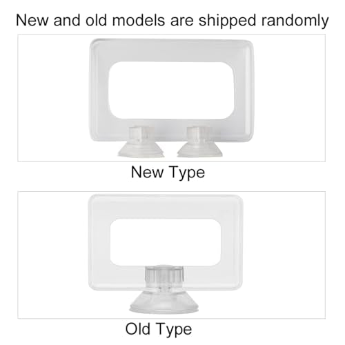 Fish Food Feeding Ring, Fish Floating Food Feeder Transparent with Suction Cup for Aquarium(L 10x16X4cm)