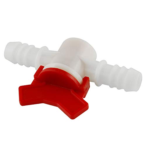 DGZZI Barbed Ball Valve 2PCS 1/2-Inch ID In-Line Ball Valve Shut-Off Switch with Hose Barb for Drip Irrigation and Aquariums White - size: 0.5 Inch