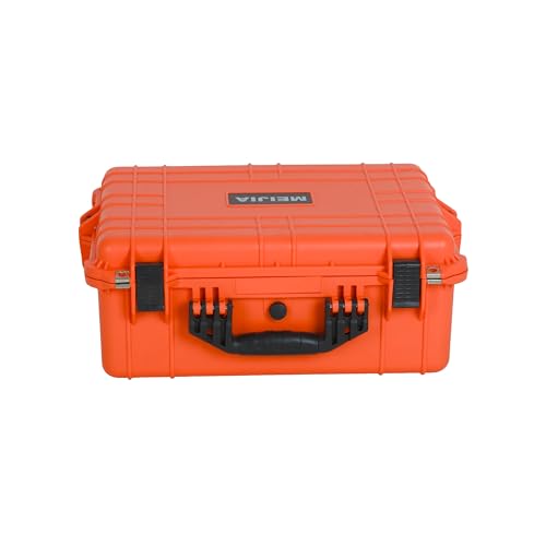 MEIJIA Portable All Weather Waterproof Protective Hard Case,Compact Camera Case with Customizable Fit Foam,Fit Use of Drones,Camera,Equipments, 20.62 x16.85x8.11inches(Orange) - color: Orange