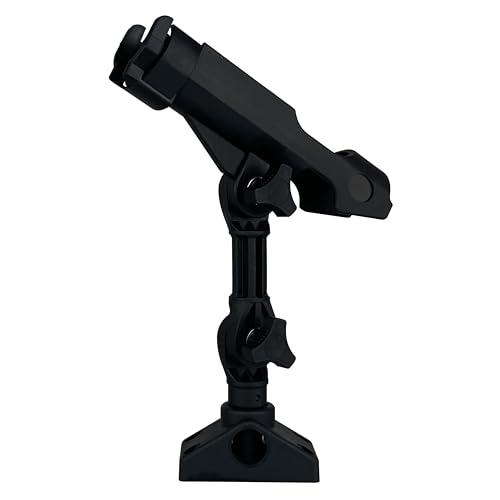 2 Pack Baitcaster/Spinning Rod Holder with Side Deck Mount - color: Extender Holder + Mount