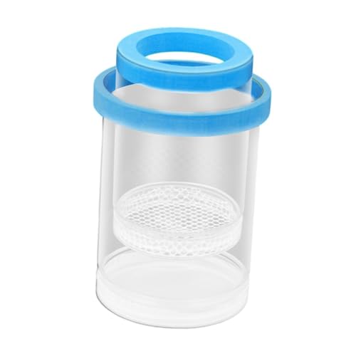 Fish Breeding Box Aquarium Floating Breeder Incubator Holder Isolation Container with Hole Lid Easy Setup Clear pp Material Suitable for Guppy Betta, Blue - color: blue