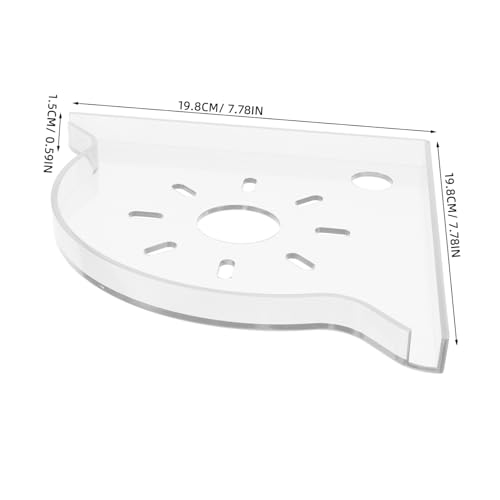 VICASKY Fish Tank Corner Shelf Organizer for Aquarium Supplies Space Saving Storage Elegant Desktop Divider for Fish Food and Accessories Stable and Stylish Design - color: White