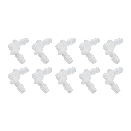SUNGOOYUE Plastic Fitting 90 PE Elbow Hose Connector 6.4mm Same Diameter Tube Fitting for Pump Tube and Silicone Fish Tank Hose Connection Antiscratch Antirust (7.9mm) - size: 7.9mm