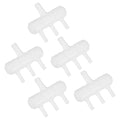 M METERXITY 5-Pack Aquarium Air Valve 8mm to 4mm 3-Ways, Plastic Air Line Tubing Splitter Connector Flow Control Pump Accessories for Aquarium/Fish Tank/Garden/Agricultural/Irrigation [White]