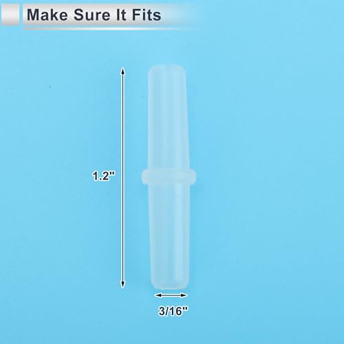 5 Pcs Plastic Hose Barb Fitting 13/64" Stright Barb Hose Connector Clear PP - size: 13/64"