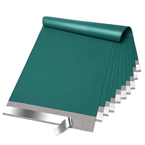 Fuxury Poly Mailers 10x13 Inch 50 Pcs, Waterproof Shipping Bags for Clothing, Strong Adhesive Shipping Envelopes for Small Business, Self Seal Mailers Poly Bags Mailing Envelopes Forest Green - color: Forest Green, size: 10x13" 50pcs