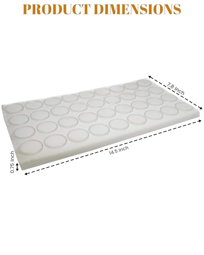 Novel Box Gem Jars 36 Medium Size Gemstone tray | White Tray Foam Sheet 14.5X7.8X0.75 | Jewelry Display Rock Storage Box Insert | Gemstone display Trays for Collectibles - color: White Foam Liner With 36 Gem Jars